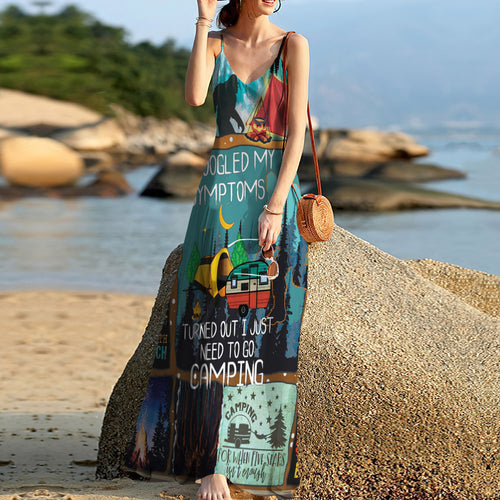 Camping Big Foot Sleeveless Maxi Dress | Women Summer Dress | Sundress
