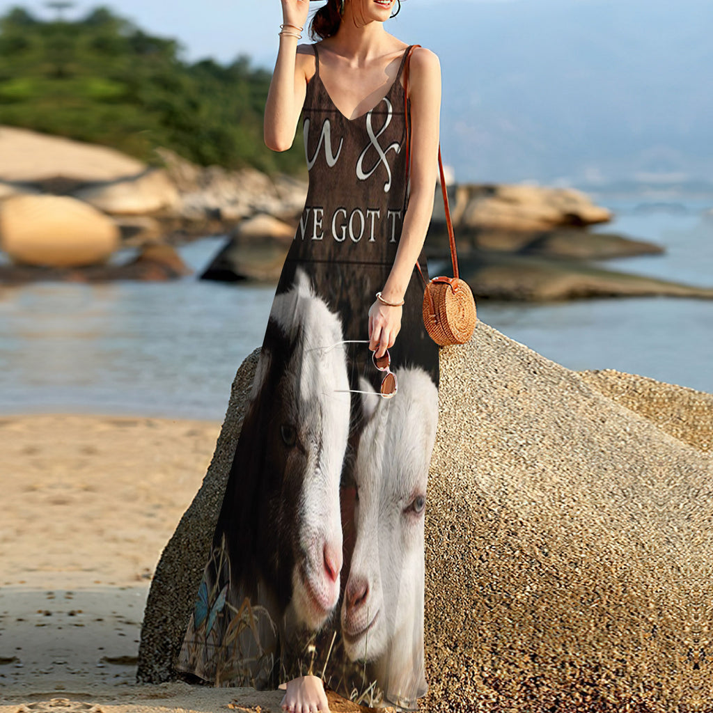 Goat You And Me Sleeveless Maxi Dress | Women Summer Dress | Sundress