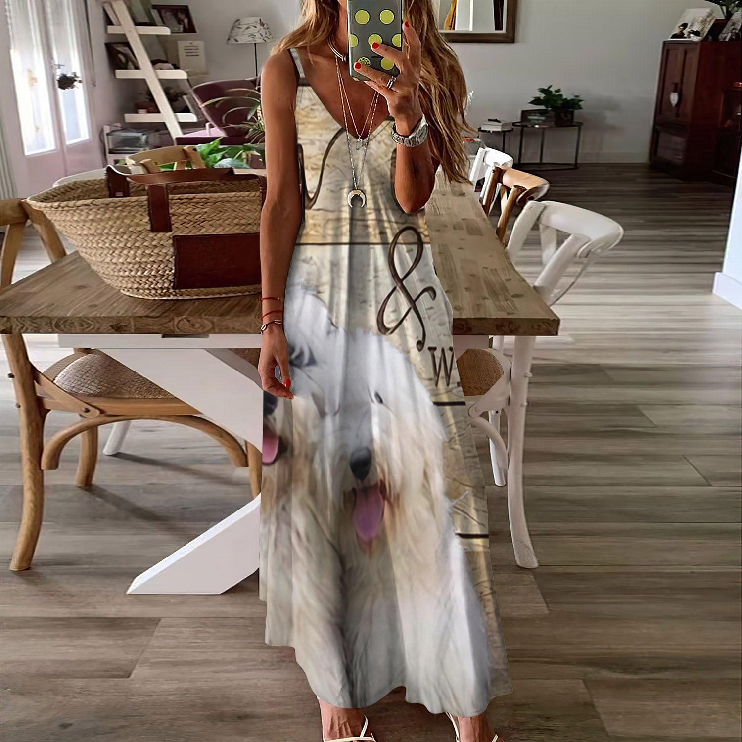 Old English Sheepdog You And Me We Got This Sleeveless Maxi Dress | Women Summer Dress | Sundress